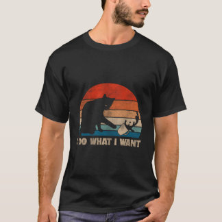 T-shirt Chat je veux faire chat chat chat humour chat