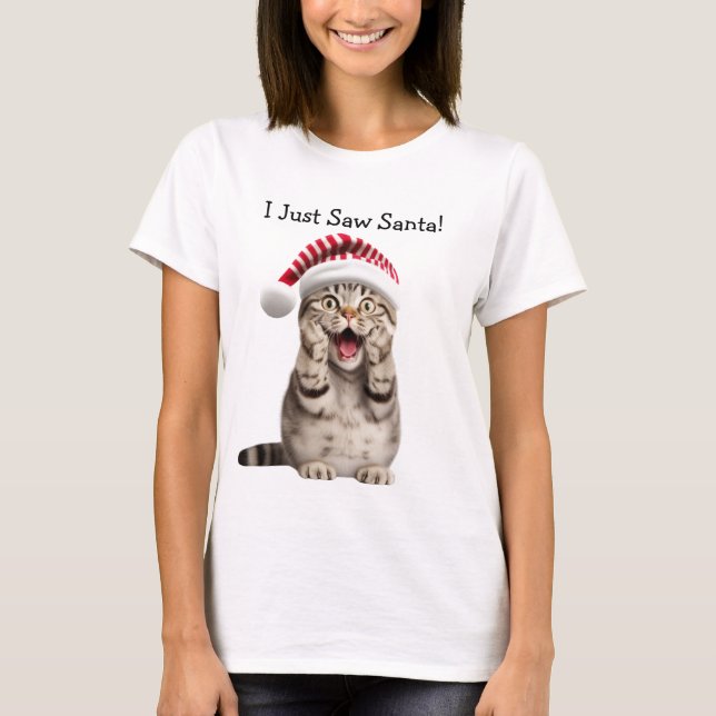 T-Shirt Chat Jingle Bell Purr (Devant)