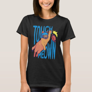 T-shirt Chat Jouant au Football Touchdown Meown Graphique 