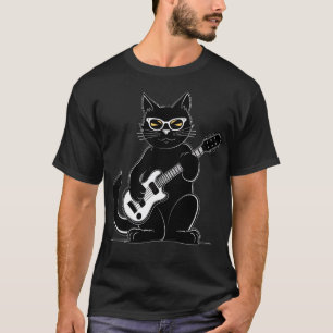 T-shirt Chat jouant de la guitare 1