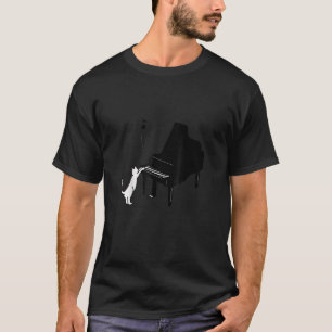 T-shirt Chat jouant de la musique de piano Chat
