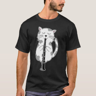 T-shirt Chat jouant du hautbois I Musicien I Instrument de