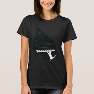 T-shirt Chat jouant du piano Drôle de chat Mignon chat Pro