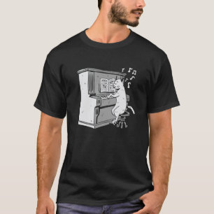 T-shirt Chat jouant du piano Musique amusante Pianiste Ch