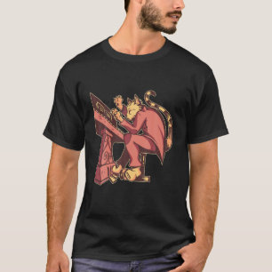 T-shirt Chat Jouer Piano Special Blues Musique Jazz Artist