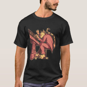 T-shirt Chat Jouer Piano Special Blues Musique Jazz Artist