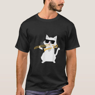 T-shirt Chat Jouer Trombone Classic