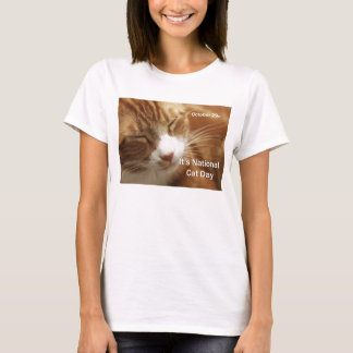 T-shirt Chat jour tee - shirt 29 octobre national