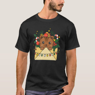 T-shirt Chat Joyeux Noël Animaux Hiver Chats Noël