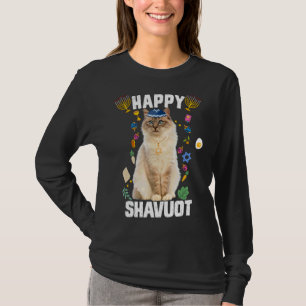 T-shirt Chat juif Kippah Happy Shavuot Matzah Shavuot Hol