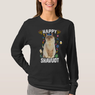T-shirt Chat juif Kippah Happy Shavuot Matzah Shavuot Hol