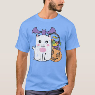 T-shirt Chat Kawaii Lazy Costume d'Halloween Cute Kitten T