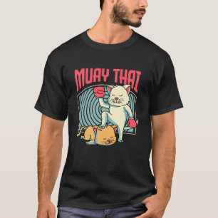 T-shirt Chat Kitten Muay Thai Boxeur Thaïlandais Kickboxin