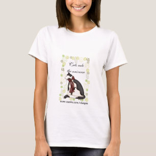 T-shirt Chat Kitty avec fleurs Cadeau pour mère