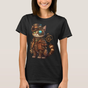 T-shirt Chat Kitty Kitty Steampunk
