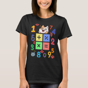 T-shirt Chat Kitty Math J'Aime Les Maths Et Les Chats Math