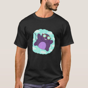 T-shirt Chat Kitty Volant Rêve Diurne Graphique Violet