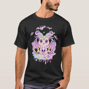 T-shirt Chat Krampus goth pastel Chat diable effrayant Et