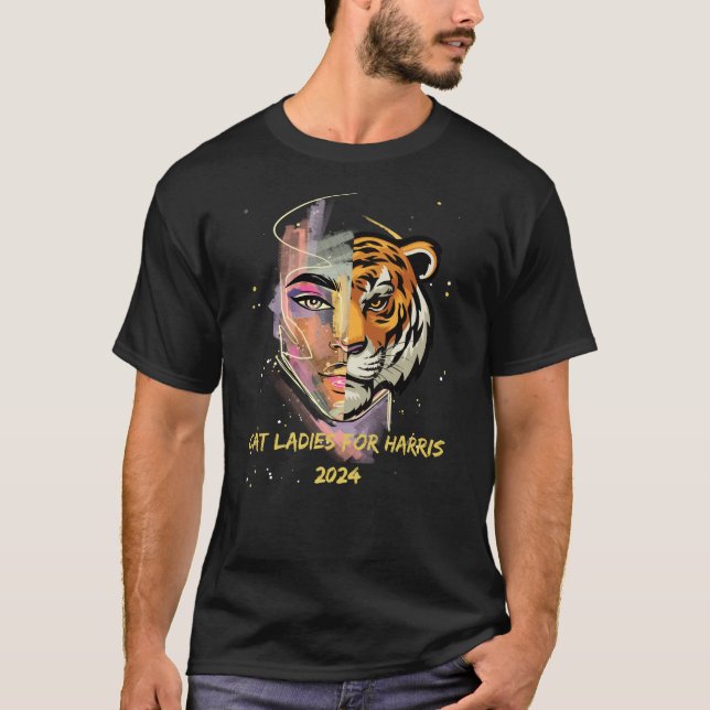 T-shirt Chat Ladies for Harris 2024 (Devant)