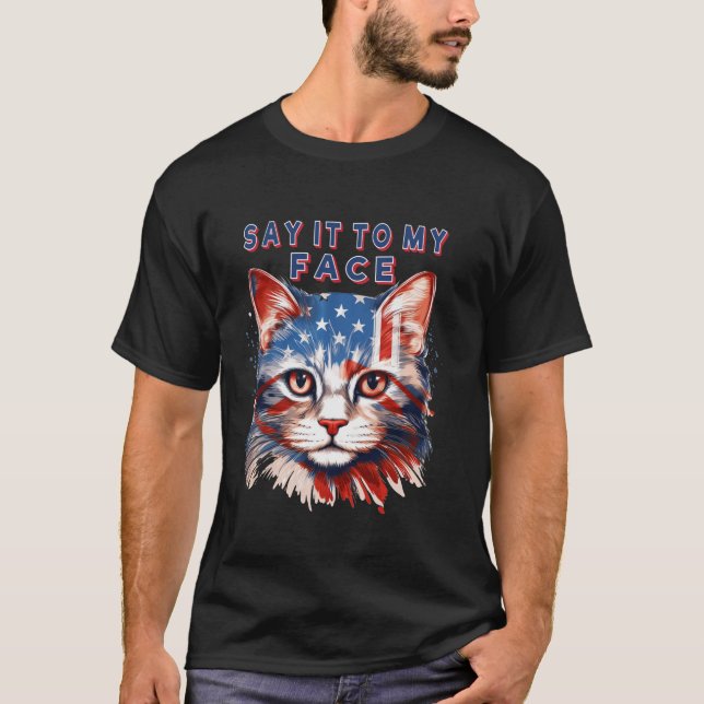 T-shirt Chat Ladies Pour Kamala Harris Chat Lady Le Dire À (Devant)