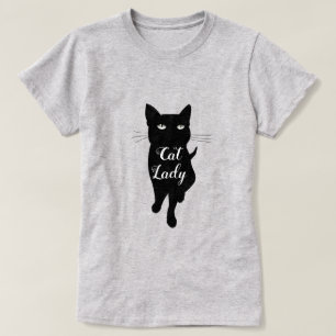T-shirt Chat Lady chatte noire chat gothique