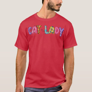 T-shirt Chat Lady Funny Amoureux de les chats Cadeau