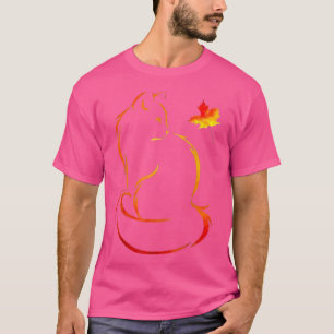 T-shirt Chat Leaf Automne Bonjour Automne