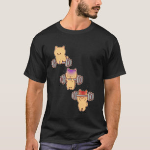 T-shirt Chat levage de cadavre Gym Fitness Exercice drôle