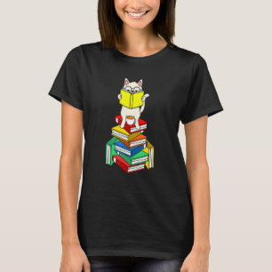T-shirt Chat lisant des poèmes Poète écrivain Auteur Poési
