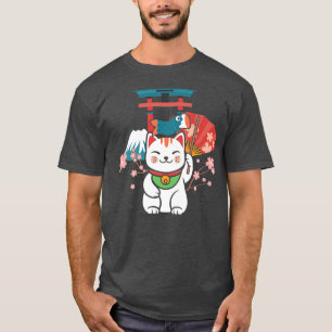 T-shirt Chat Lucky Japonais Sakura Torii