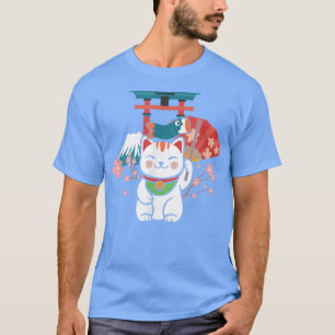 T-shirt Chat Lucky Japonais Sakura Torii