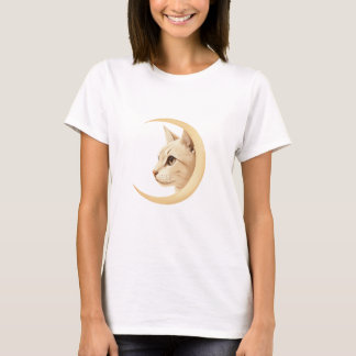 T-shirt Chat Lune - Design Cosmic Kitty
