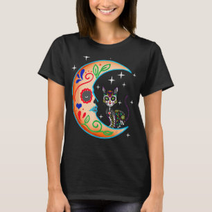 T-shirt Chat & Lune Sugar Skull Dia de Los Muertos Jour de