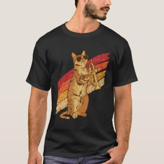 T-shirt Chat Lunettes de soleil Jouer Trombone Musiciens