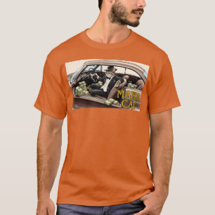 T-shirt Chat Mafia herbe à chat argent voiture garçon
