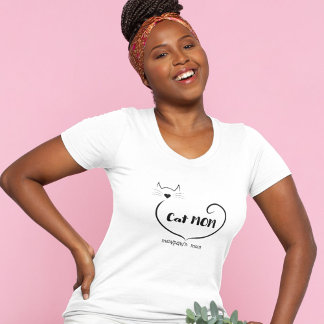 T-shirt Chat Maman aime la forme et le script simple