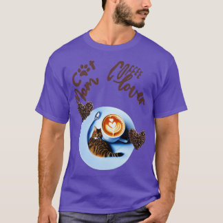 T-shirt Chat maman amateur de café Cat Design 6