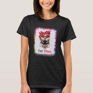 T-shirt Chat Maman Amour R Papa Garçon Fille Ie Dye Bleach