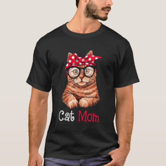 T-shirt Chat Maman Chat Fête De La Mère Maman Mères