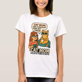 T-shirt Chat Maman - Comme une maman régulière, mais Glaci