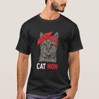 T-shirt Chat Maman Graphique Propriétaire Chat Entraîneur 