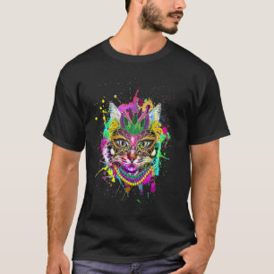 T-shirt Chat Mardi Gras  Joyeux Carnaval Chat Bouffon