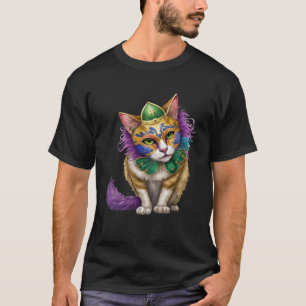 T-shirt Chat Mardi Gras Joyeux Mardi Gras Carnaval Chat M