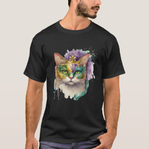 T-shirt Chat Mardi Gras Joyeux Mardi Gras Carnaval Chat M