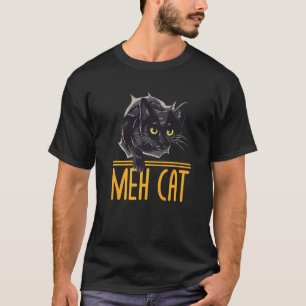 T-shirt Chat meh Drôle Amateur de Chats Humour Chat Introv