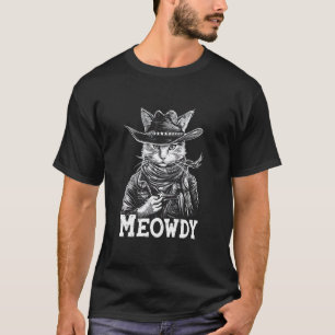 T-shirt Chat Meowdy, Chat Cowboy, Musique Country