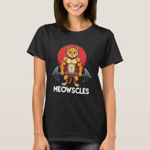 T-shirt Chat Meowscles Gym Haltérophilie Chats Gym Entraîn
