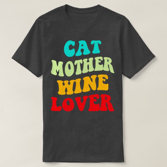 T-shirt Chat Mère Vin Lover III (Design devant)