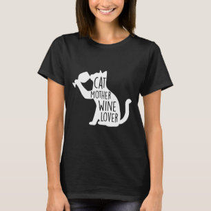 T-shirt Chat Mère Vin Noël Femme Animaux de compagnie Chat