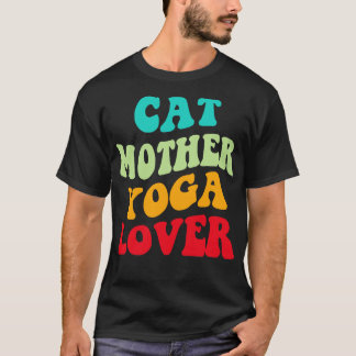 T-shirt Chat Mère Yoga Lover III